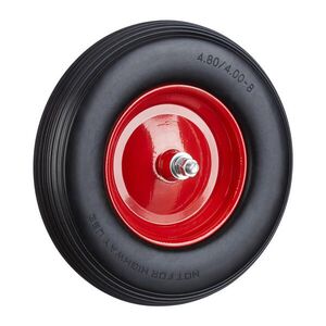 Relaxdays KOLO Černá plná guma s osou 39 cm obraz