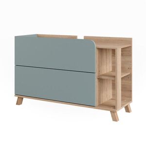 Vicco TOALETNÍ STOLEK PRO UMYVADLO Karen Sonoma/modrá 100 x 65 cm se 2 zásuvkami obraz