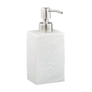 Relaxdays DÁVKOVAČ MÝDLA Bílý kamenný vzhled 200 ml obraz