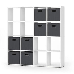 Vicco DĚLICÍ STĚNA Karree Bílá 138.5 x 142.5 cm se 4 skládacími boxy obraz