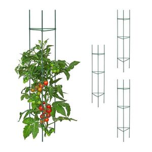 Relaxdays OPORA Zelená 4dílná-sada ocel 150 cm obraz