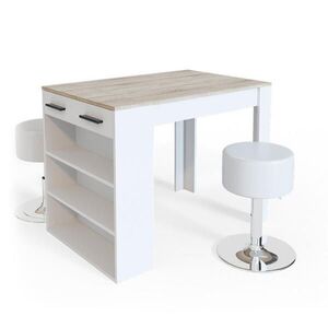 Vicco JÍDELNÍ SET Repose Sonoma/bílá 67 x 100 cm se 2 stoličkami obraz