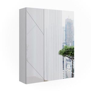Vicco KOUPELNOVÁ ZRCADLOVÁ SKŘÍŇKA Irma Bílá/bílý vysoký lesk 60 x 75 cm obraz