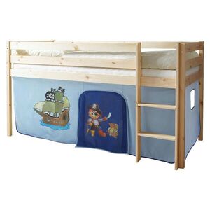 Livetastic VYSOKÁ POSTEL, 90/200 cm přírodní barvy, světle modrá, tmavě modrá obraz