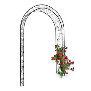Relaxdays OBLOUK Černý práškově lakované železo 226 cm obraz