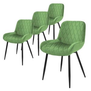 ML-DESIGN JÍDELNÍ ŽIDLE, sada 4 ks, šalvějový samet obraz