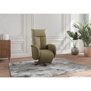 Sit & More RELAXAČNÍ KŘESLO, kůže, olivově zelená obraz