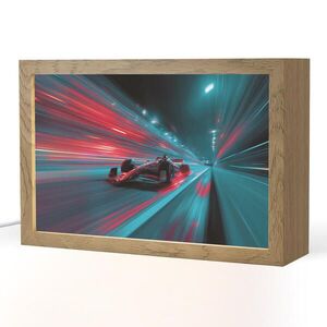 OnlyWow NOČNÍ LAMPIČKA Závodní auto - Červená - Rychlost 30x20 cm obraz