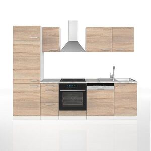 Vicco KUCHYŇSKÝ KOUT Optima Sonoma/bílá 270 cm bez pracovní desky obraz