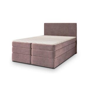 MASSENO POSTEL BOXSPRING FELBIO 180x200 cm, s matrací a úložným prostorem, starorůžová obraz