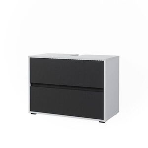 Vicco DOLNÍ SKŘÍŇKA POD DŘEZ Maltin Bílá/antracitová 80.2 x 58.2 cm se dvěma velkými zásuvkami obraz