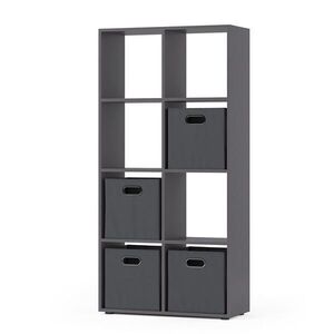 Vicco DĚLICÍ STĚNA Scutum Šedá 143 x 72 cm se 4 skládacími boxy obraz