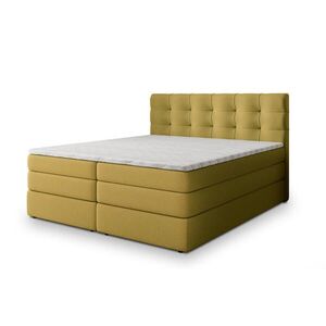MASSENO POSTEL BOXSPRING AREZI 180x200 cm, s matrací a úložným prostorem, žlutá obraz