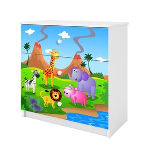 RAUMHIRSCH FURNITURE KOMODA Babydreams Safari 81/81/41 obraz