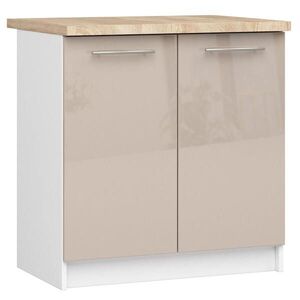 RAUMHIRSCH FURNITURE SPODNÍ SKŘÍŇ Bílá, Cappuccino lesk 85/80/46 obraz