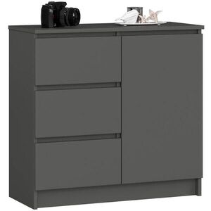 RAUMHIRSCH FURNITURE KOMODA grafitově šedá 77/80/35 obraz