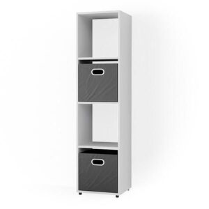 Vicco DĚLICÍ STĚNA Ludus Bílá 142.5 x 36.2 cm se 2 skládacími boxy (antracit) obraz