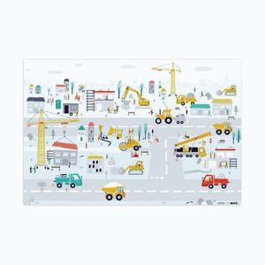 MuchoWow DĚTSKÝ KOBEREC Staveniště - Traktor - Bagr - Auto - Design 135x90 cm obraz
