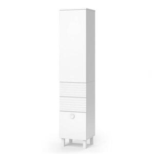 Vicco KOUPELNOVÁ SKŘÍŇKA Sola Bílá 40.2 x 192.4 cm s dvířky a zásuvkami obraz