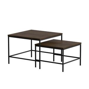 Vicco STOLEČEK KÁVOVÝ STOLÍK Ramio Rustikální dub/černá 60 x 60 cm 2 díly obraz