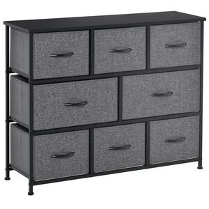 HOMCOM KOMODA s 8 látkovými zásuvkami, moderní design, tmavě šedá obraz