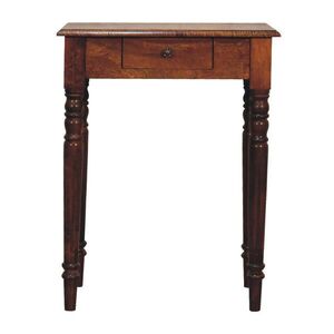 Artisan Furniture NOČNÍ stolek v dubovém provedení, kulatý tvar, 1 zásuvka, béžový obraz