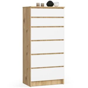 RAUMHIRSCH FURNITURE KOMODA dub Artisan, bílá 130/60/40 obraz