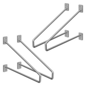 ML-DESIGN DRŽÁK NA POLIČKU, sada 2 ks, 265 mm, stříbrný obraz