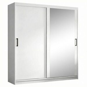 Beautysofa SKŘÍŇ S POSUVNÝMI DVEŘMI Hela se 2 dveřmi a zásuvkovými moduly, 180 cm, bílá obraz