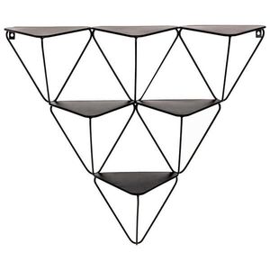 NÁSTĚNNÝ REGÁL, černá, 72/63/22 cm obraz