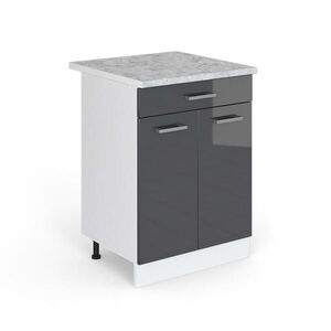Vicco UNIVERZÁLNÍ ZÁKLADNÍ JEDNOTKA R-Line Antracitový vysoký lesk 60 cm se zásuvkami obraz