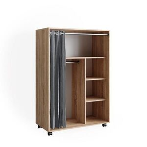 Vicco ŠATNÍ SKŘÍŇ Doros Sonoma 100 x 146.6 cm otevřená, na kolečkách obraz