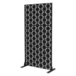 ML-DESIGN KOVOVÝ PARAVÁN Milano 90x180 cm černý z oceli obraz