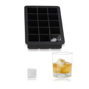 Relaxdays FORMA NA LED Černá silikonová 15-komorová obraz