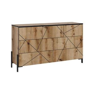 Vicco KREDENC Hatto Dub 139.8 x 80.2 cm se 7 zásuvkami obraz