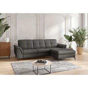 Sit & More ROHOVÁ SEDAČKA, textil, kůže, antracitová obraz