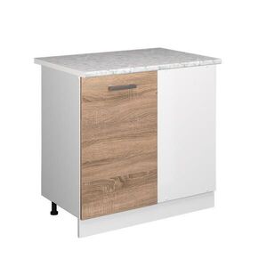 Vicco UNIVERZÁLNÍ ROHOVÁ SKŘÍŇ R-Line Sonoma 86 cm s dvířky, s pracovní deskou obraz