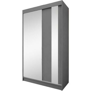 Beautysofa SKŘÍŇ s posuvnými dveřmi Gaja 120/216/61, grafit se zrcadlem obraz