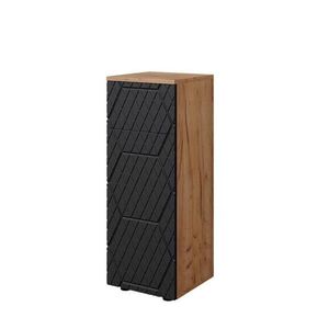 Vicco STŘEDNÍ SKŘÍŇKA Irma Antracit se strukturou včelí plástve 30 x 81 cm s 1 zásuvkou, 2 přihrádkami, koupelnou obraz