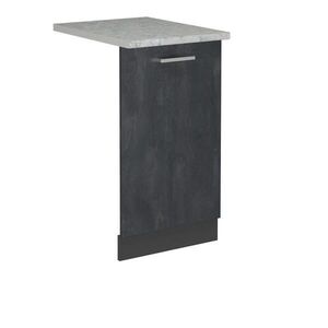 Vicco ČELNÍ PANEL MYČKY R-Line Černý beton 45 cm s pracovní deskou obraz