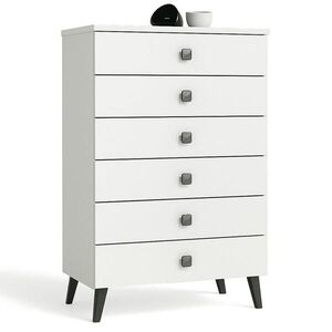 RAUMHIRSCH FURNITURE KOMODA bílá, černá 104/60/37 obraz