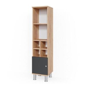 Vicco STŘEDNÍ SKŘÍŇKA Fynn Antracit 30 x 130.6 cm malé dveře obraz