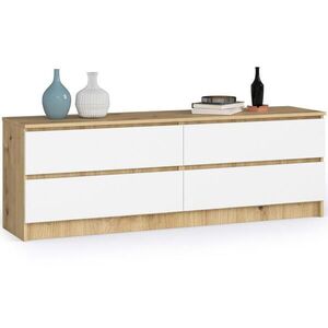 RAUMHIRSCH FURNITURE KOMODA dub Artisan, bílá 55/160/40 obraz