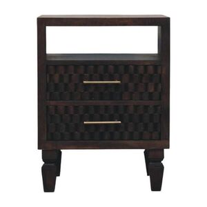 Artisan Furniture KONSOLOVÝ STŮL Kaštanová povrchová úprava, 2 zásuvky, 1 otevřená police, tmavě hnědá obraz