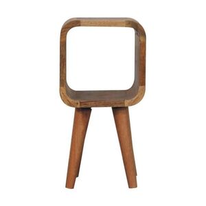 Artisan Furniture NOČNÍ SKŘÍŇKA Mini zakřivená medově karamelová nástěnná, 2 zásuvky, tmavě hnědá obraz