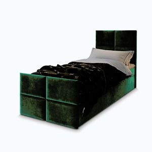 MASSENO AMERICKÁ POSTEL ARIEL 90x200 cm, s matrací a úložným prostorem, zelená barva obraz