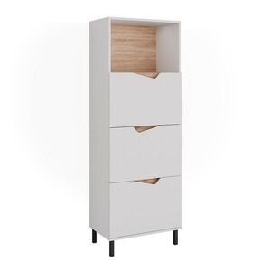 Vicco KREDENC Marelle Bílá/Artisan 60 x 169.5 cm se 4 přihrádkami obraz