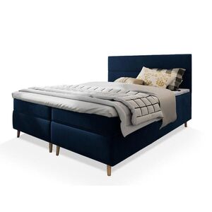 MASSENO AMERICKÁ POSTEL SANTA 140x200 cm, s matrací a úložným prostorem, modrá obraz