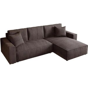 Beautysofa ROHOVÁ pohovka Parys L s funkcí spaní, hnědá obraz
