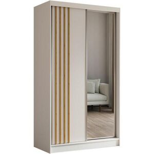 Beautysofa SKŘÍŇ s posuvnými dveřmi Nela 120/216/61 bílá se zásuvkami obraz